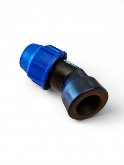 PE Winkel 45 Grad (Klemme x Innengewinde) 25mm x 1/2"